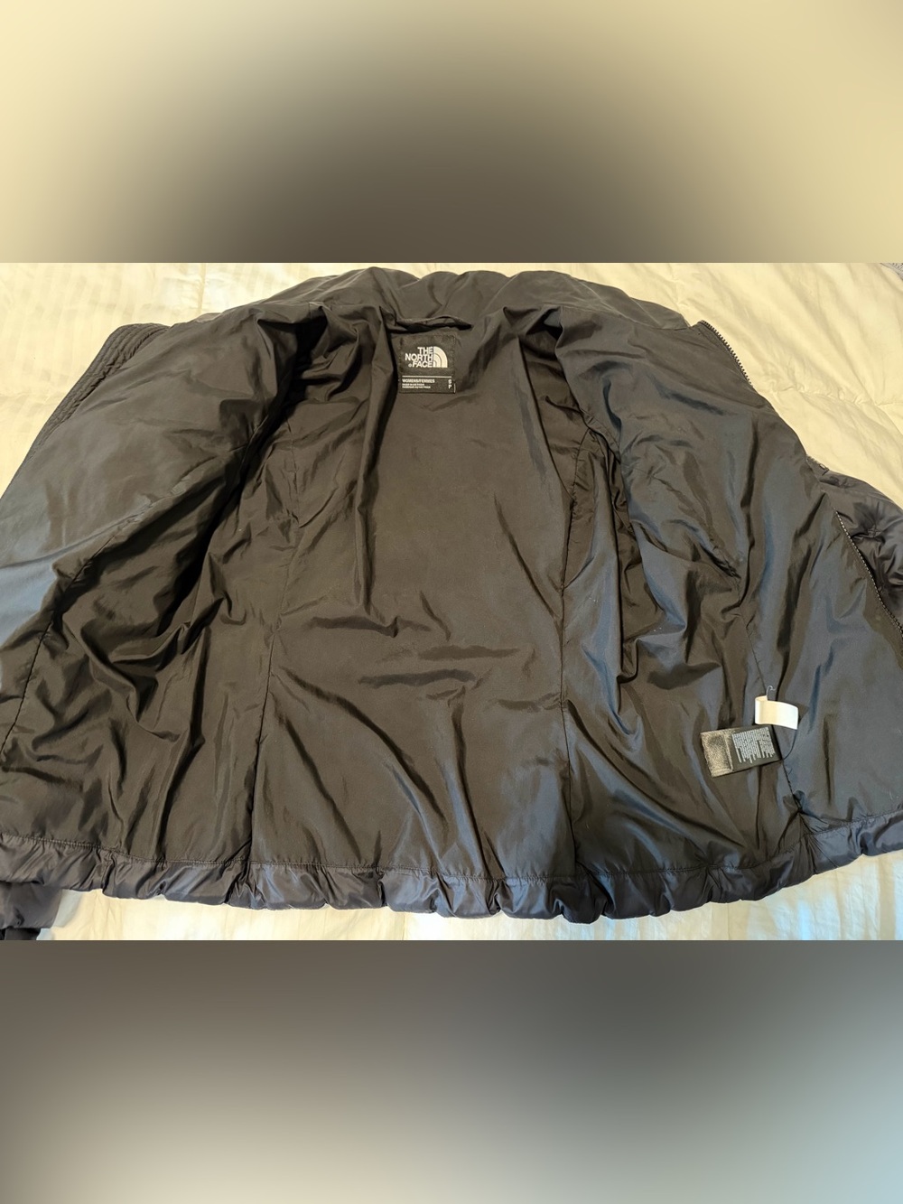 THE NORTH FACE WOMEN'S HOLLADOWN CROP JACKET 550 DOWN FILLED QUILTED BLACK Sz S - Picture 9 of 15